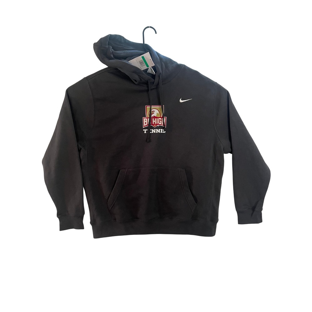 Nike BC High Tennis Hoodie Mens Black Pullover Sweatshirt Graphic Logo
